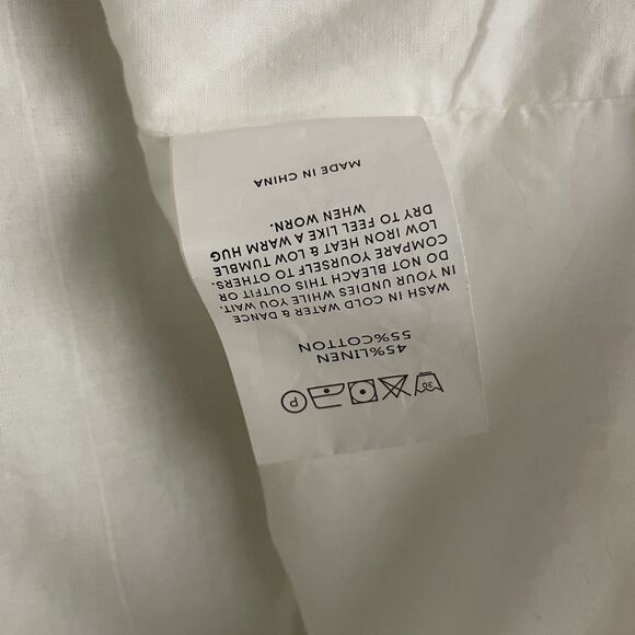 Peppermayo Womens 4 Ivory Linen Blend Tina Vest Top Tie Front - Picture 5 of 6